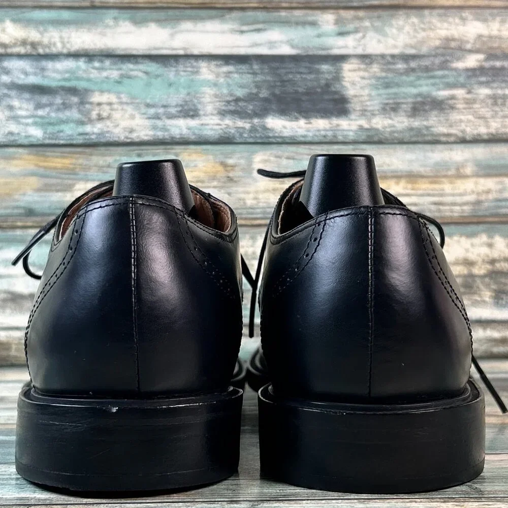 Rockport Oxfords Mens Size 7.5M Black Leather Dress Formal Shoes Cap Toe Brogue